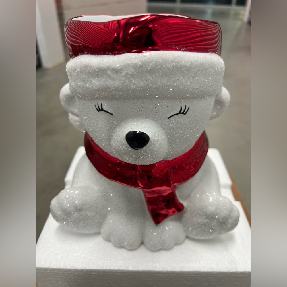 Bath & Body Works Santa Polar Bear 3-Wick Candle Holder